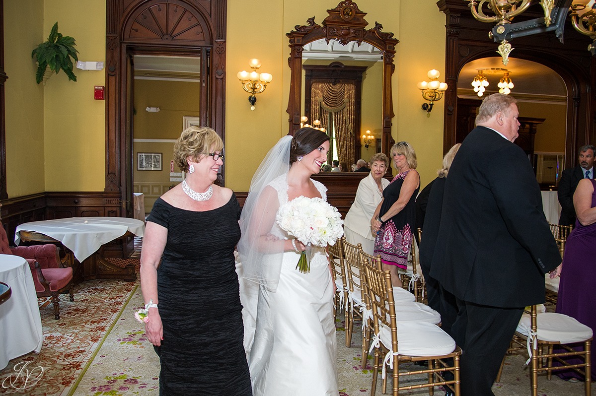 emotional moment when bride is coming down the aisle