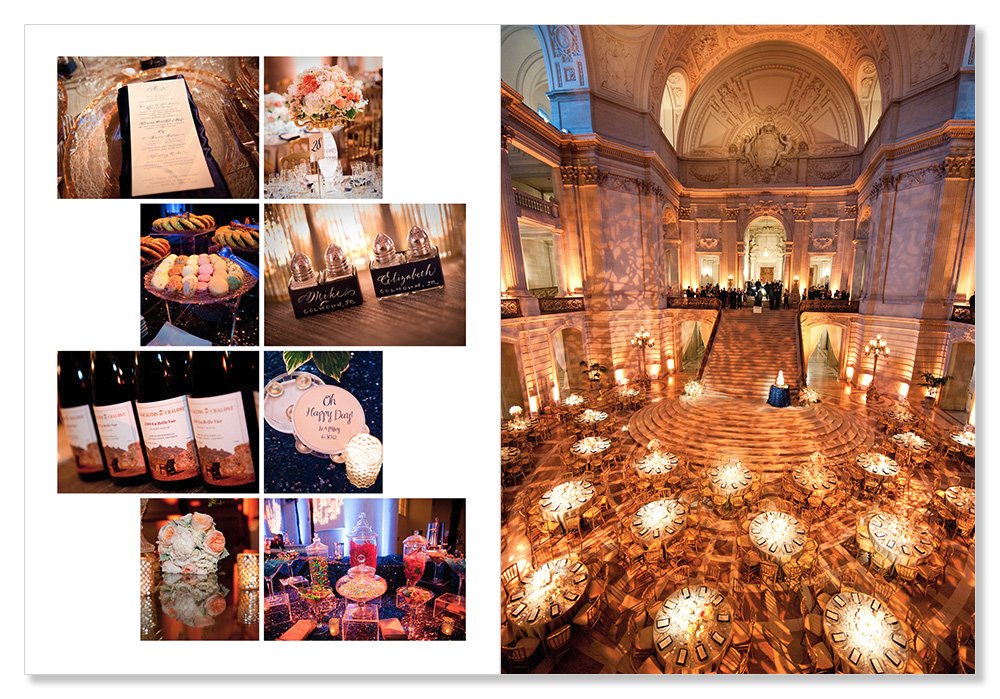 San Francisco city hall wedding reception details