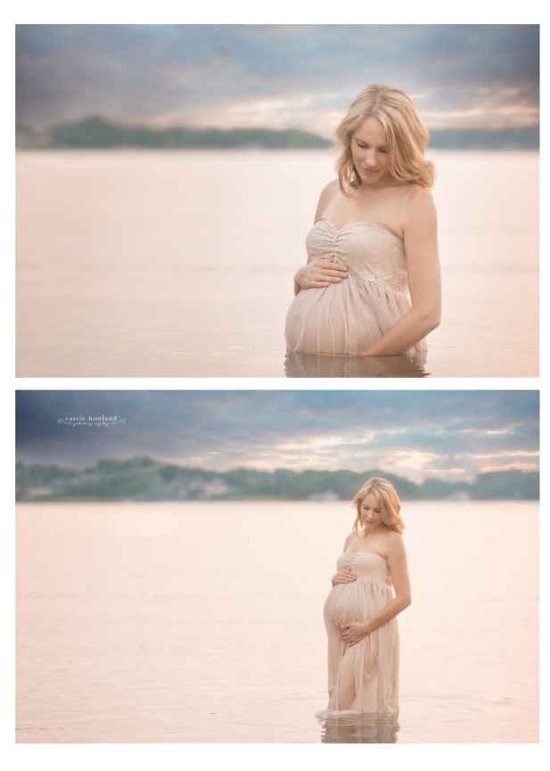 lake norman maternity photo of charlotte woman in lake norman by charlotte newborn photographer carrie howland photography