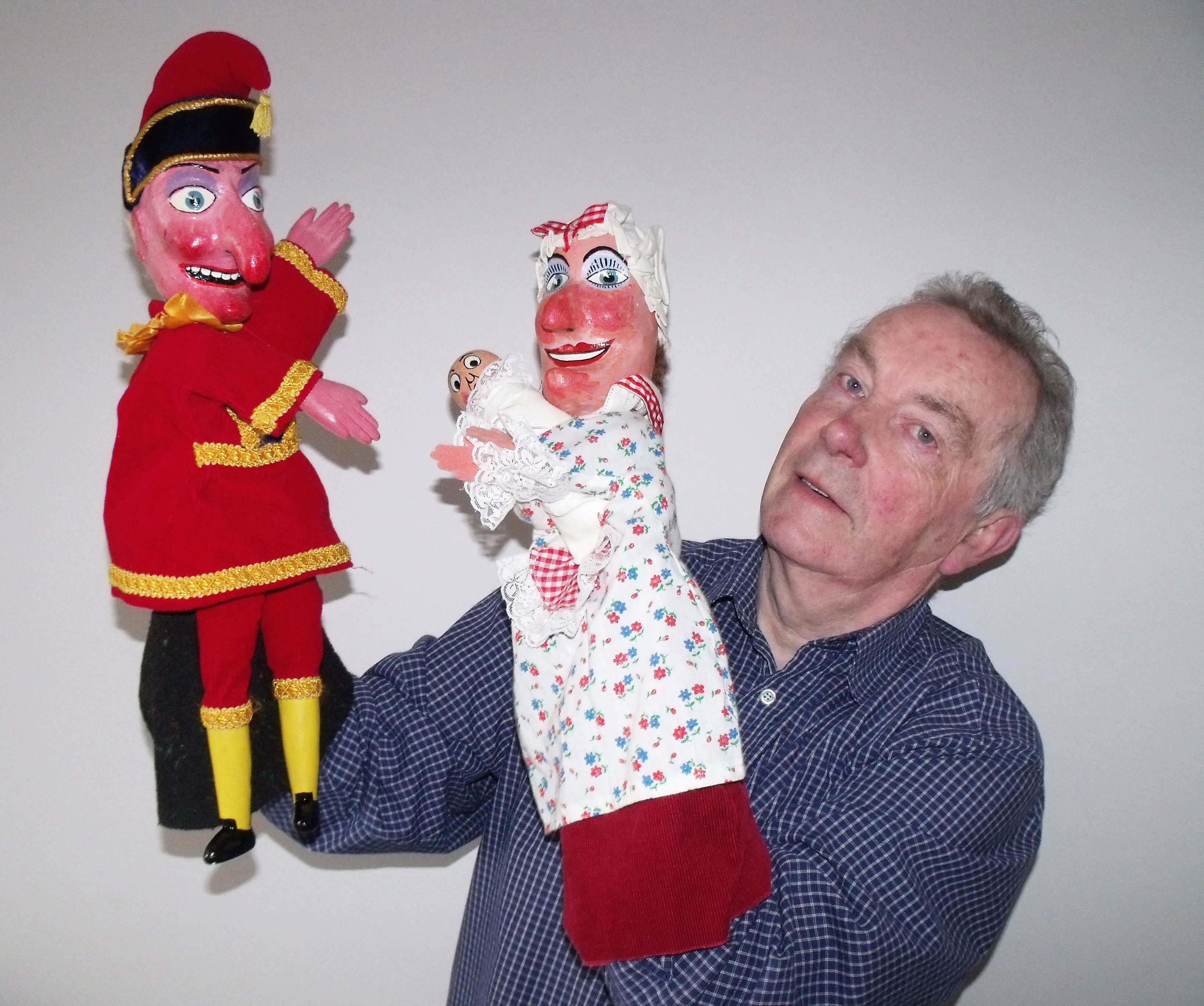 John with his Punch & Judy puppets