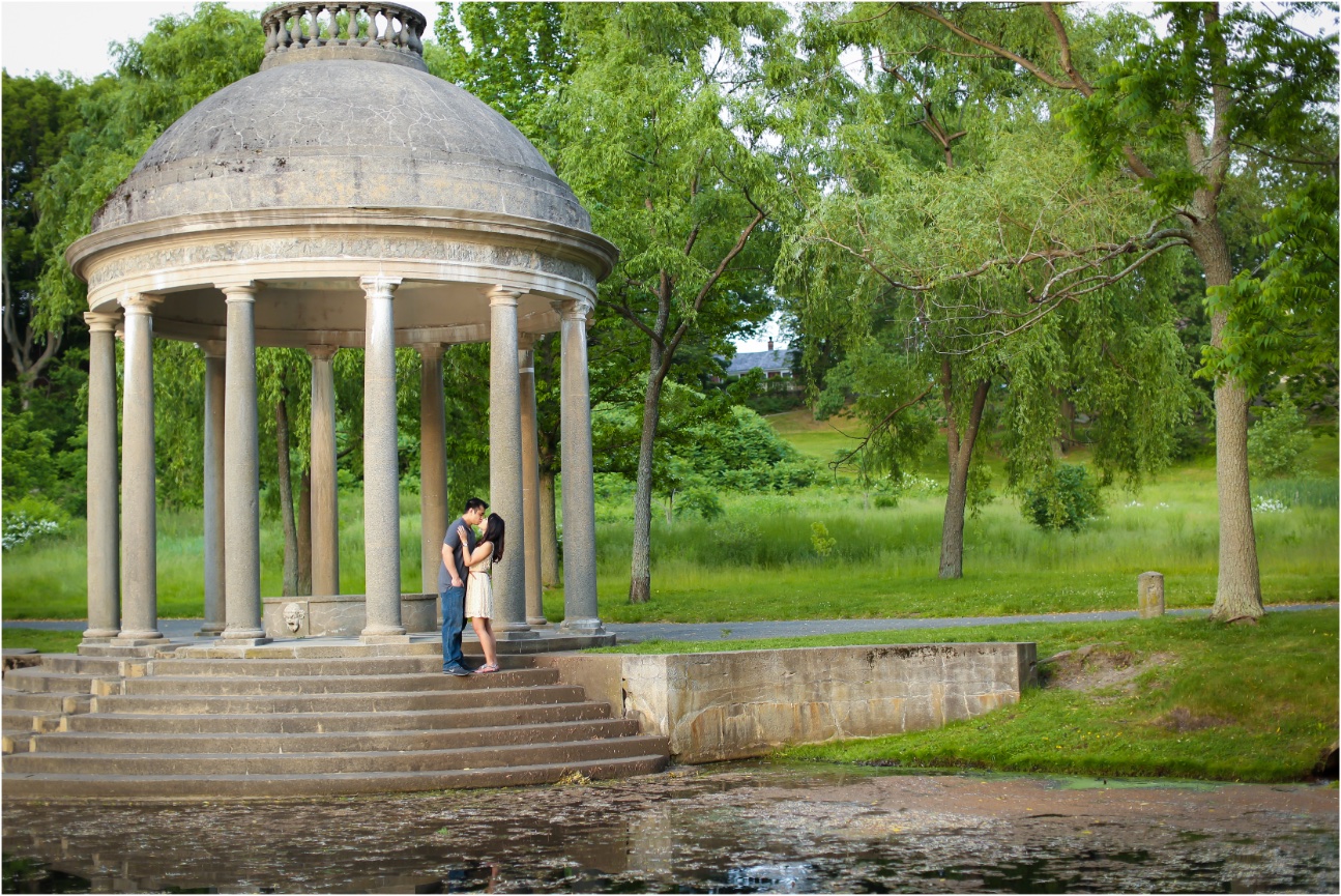 Cushing Park framingham MA -  Matthew and stephanie Engagement Photo Session 