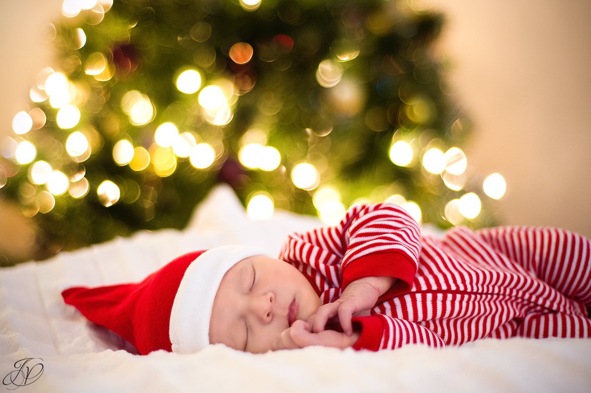 sweet holiday newborn baby girl