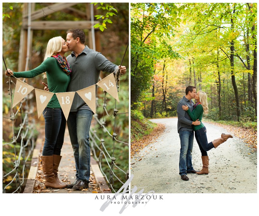 Fall engagement session in Pisgah National Forest © Aura Marzouk Photography