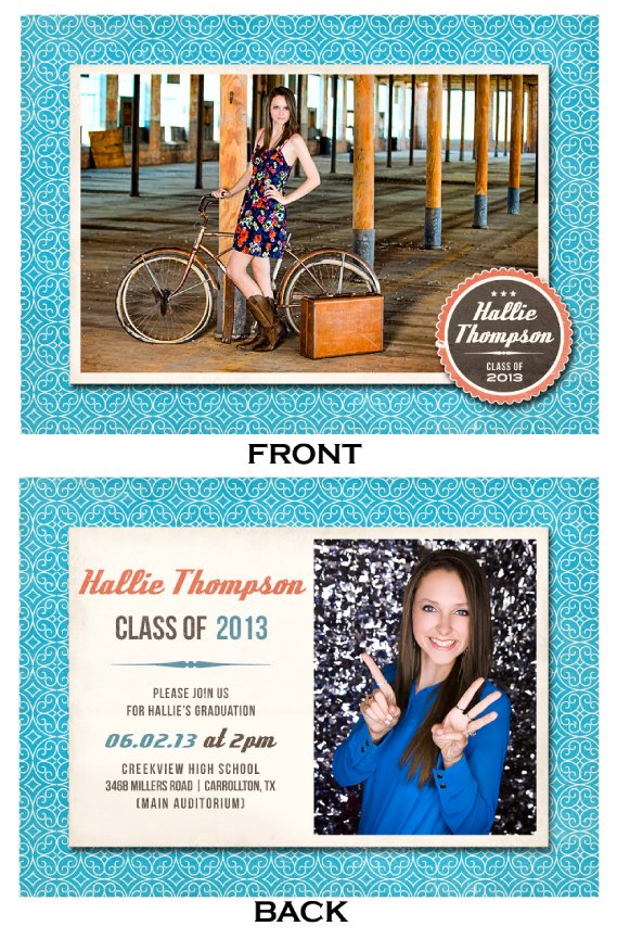 5x7 FLAT TURQUOISE DECO -- HP