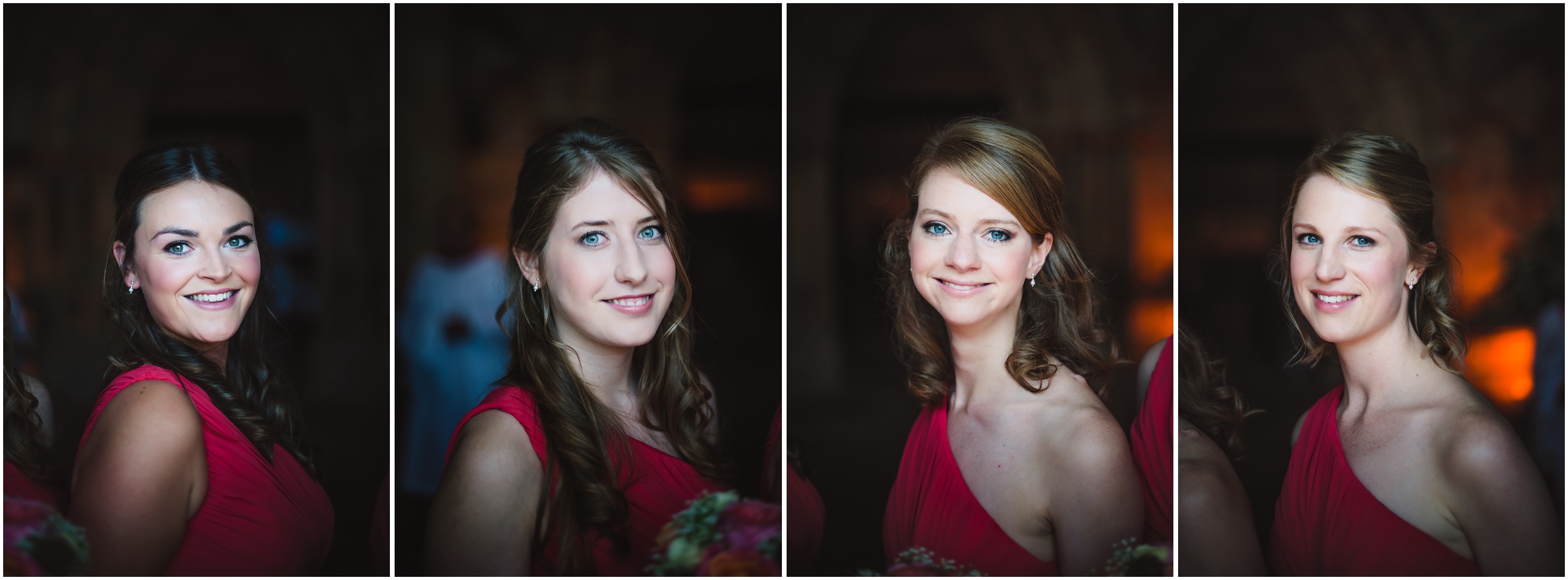 Four bridesmaids at Bolton Abbey