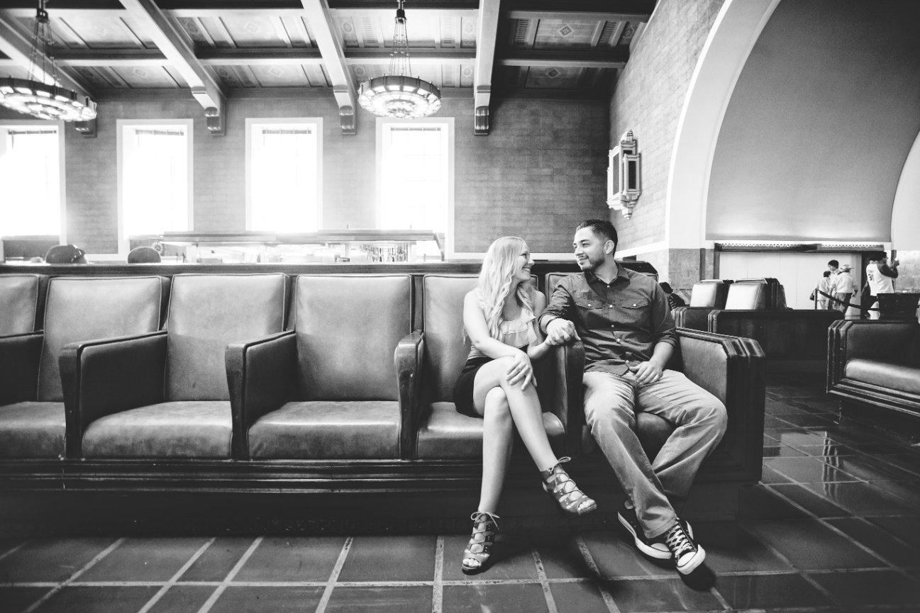 Meghan & Aza-Union Station+Disney Hall+Angels Knoll Engagement Photography