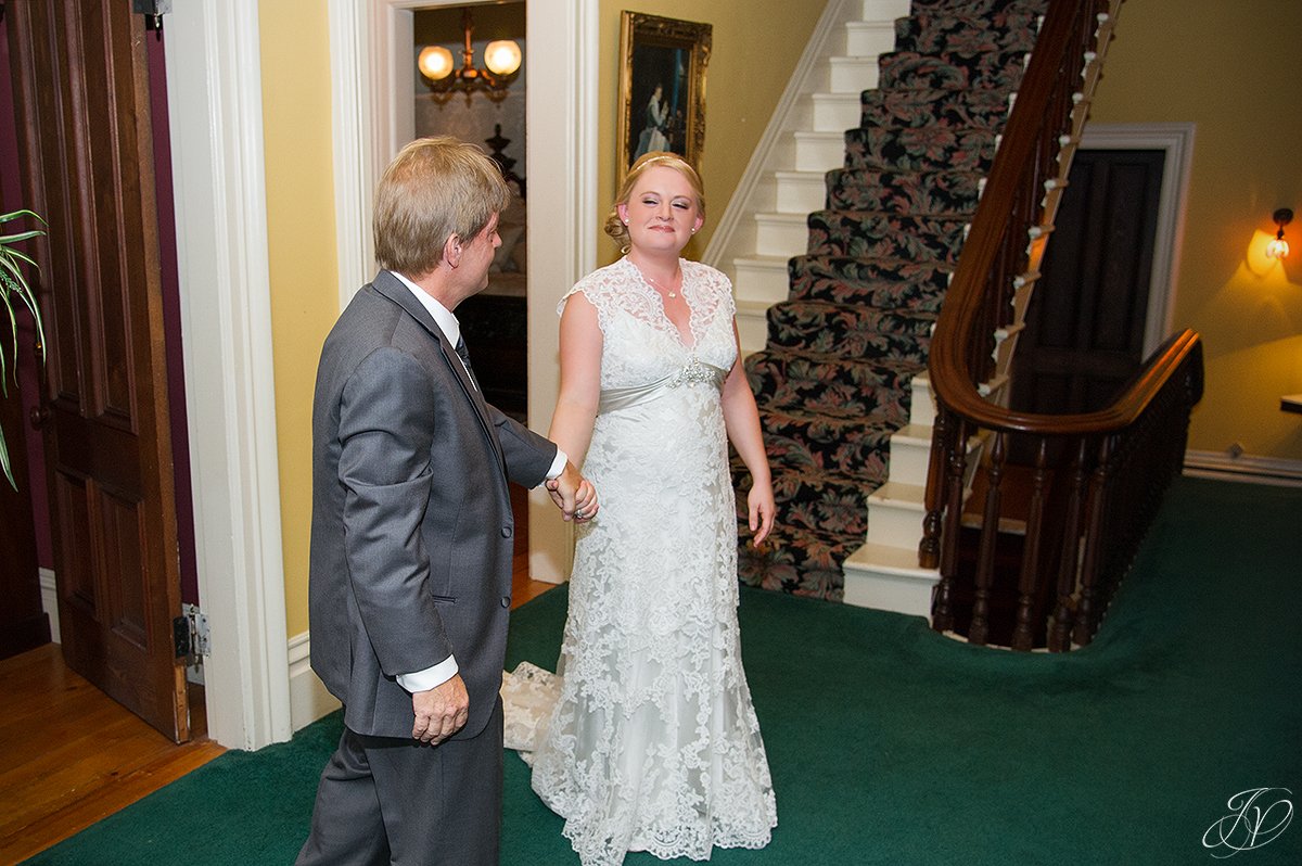 first look with dad albany wedding photographer