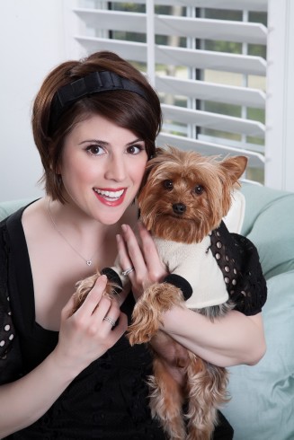 Melanie Paxson and her Yorkie Owen.