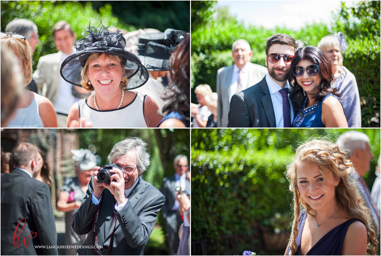 Wedding guests at Woolton Church