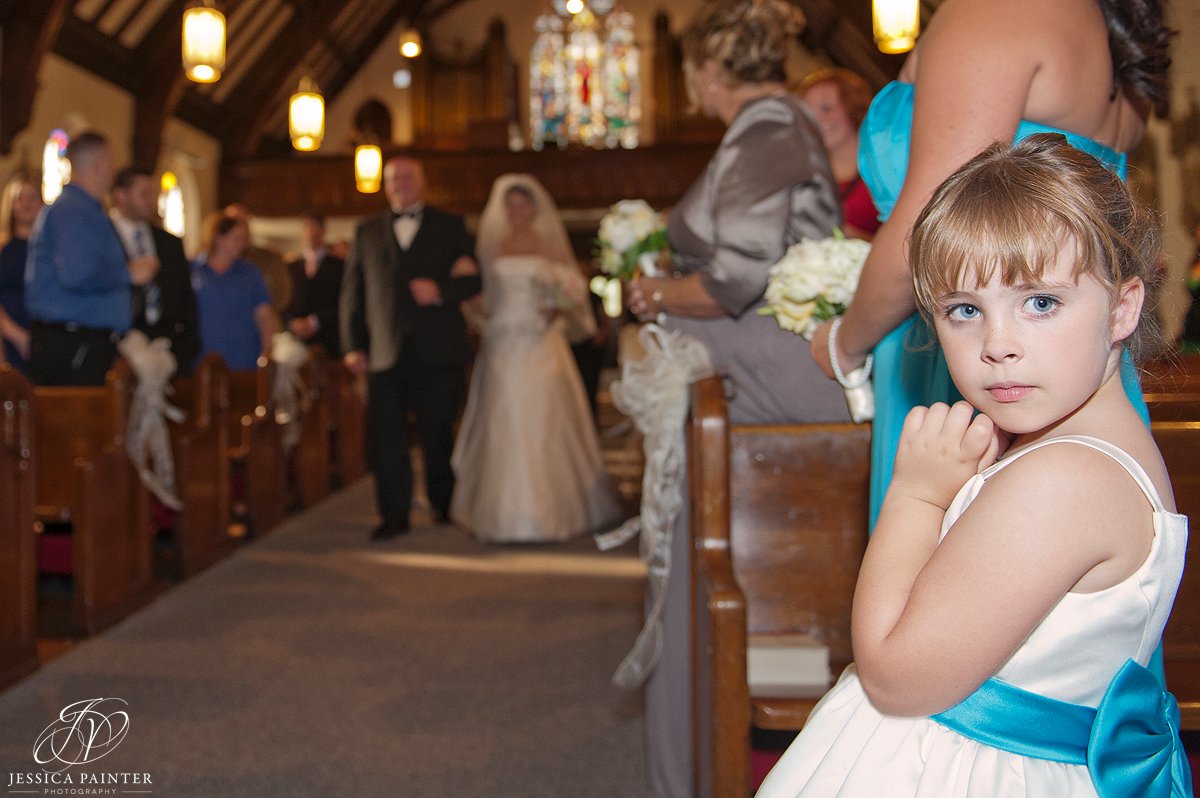 bride walking down the aisle, father handing off bride, Albany wedding photography, troy wedding photographer, emily willard, franklin terrace wedding