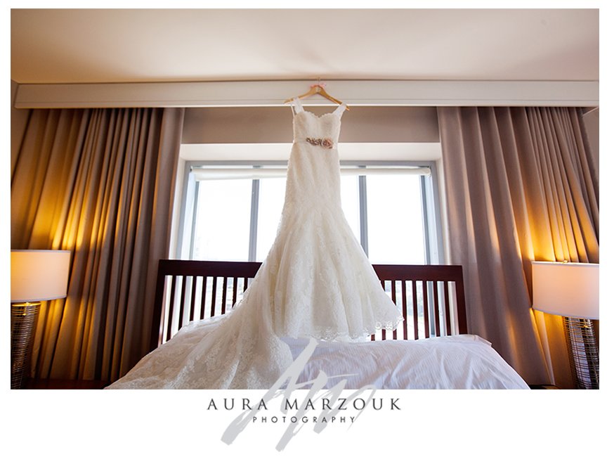 Wedding gown at stunning mint museum wedding in charlotte. © Aura Marzouk Photography, Greensboro Wedding Photographer