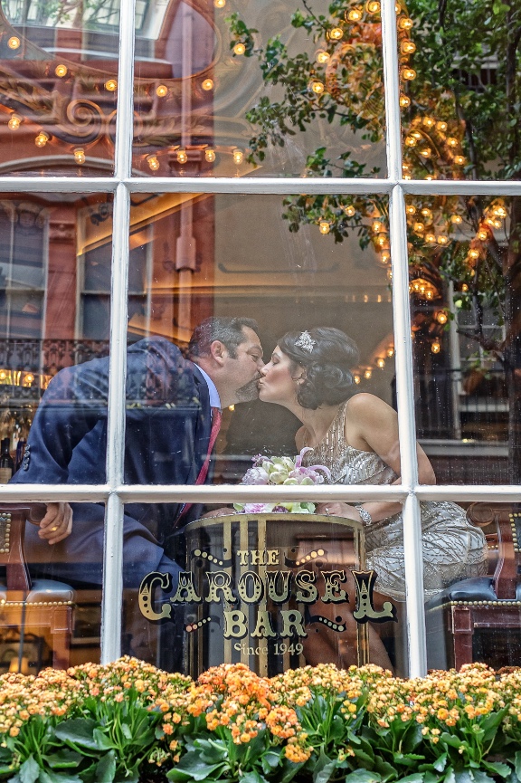 Elopement Candids in the Carousel Bar of the Hotel Monteleone