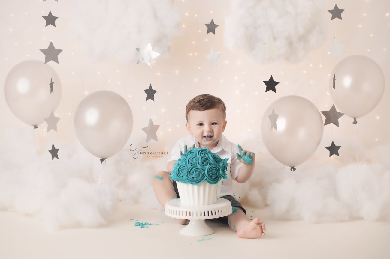 M's 4th Of July Cake Smash With Beth Galligan Boston First Birthday Photographer