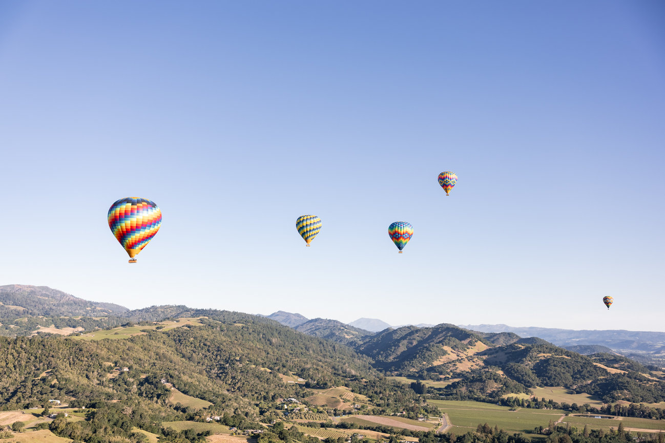A Sunrise Hot Air Balloon Proposal in Napa Valley
