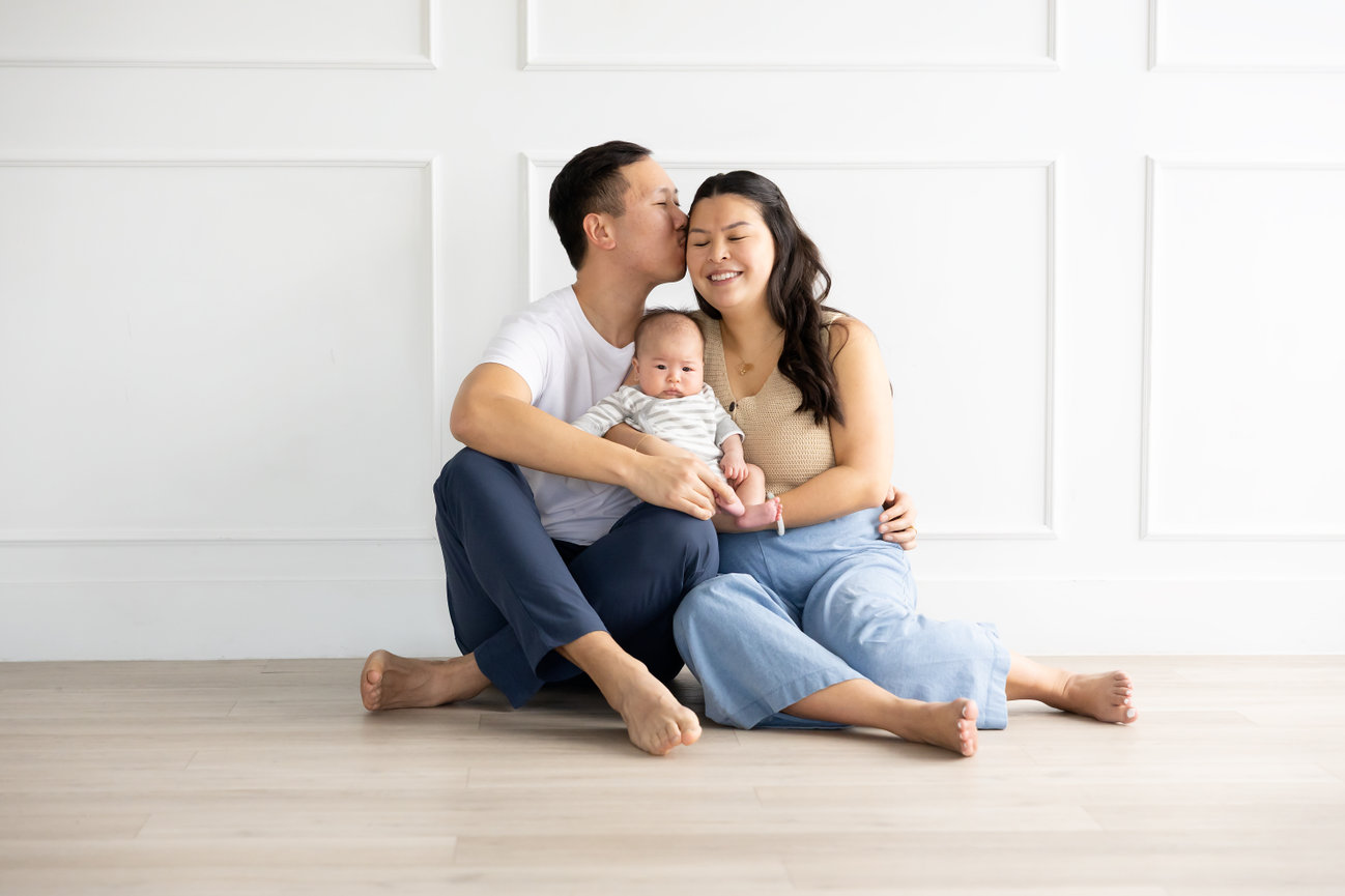Las Vegas Newborn Family Session-Natural Light Studio Photography
