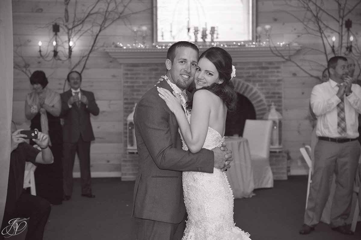 adorable bride and groom first dance photo