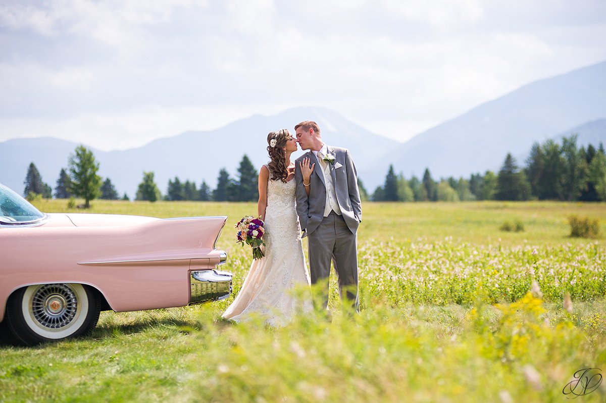 classic bridal portrait vintage car lake placid