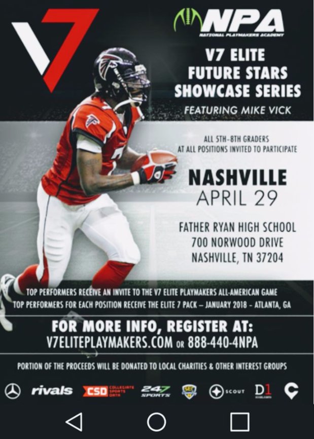 Michael Vick lends his experience to V7 Elite Playmakers Showcase