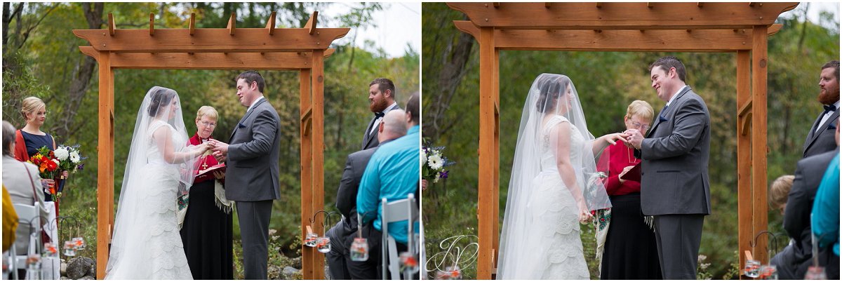 fall wedding ceremony the mansion inn