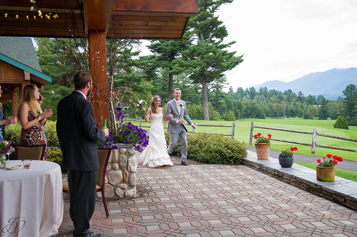 bride and groom reception introduction lake placid golf club