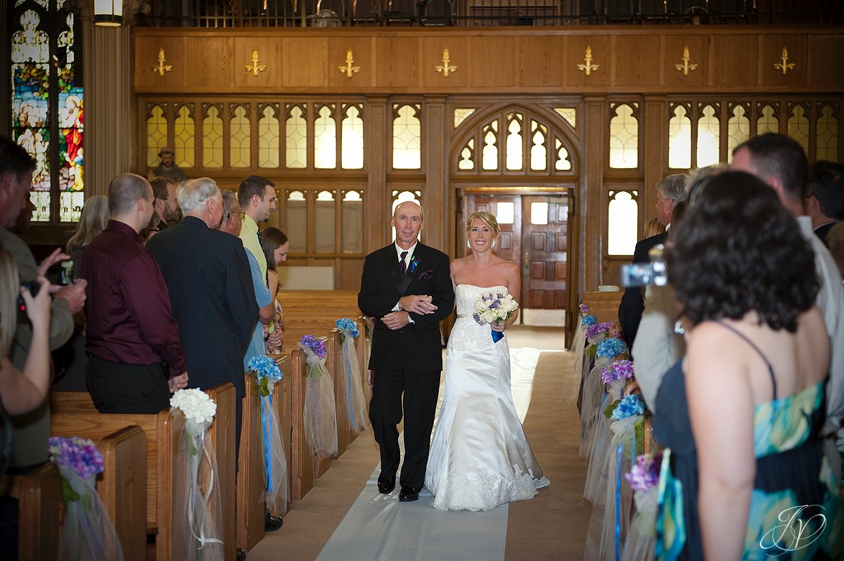 father and daughter walking down the isle photo, blessed sacrament wedding photos, wedding ceremony photos, Albany Wedding Photographer