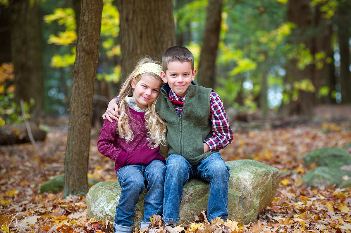 adorable fall photo of brother and sister