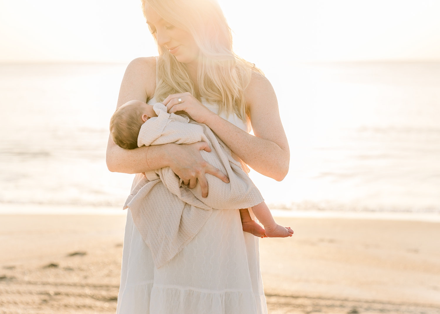 mom and newborn baby boy, Ponte Vedra newborn photography