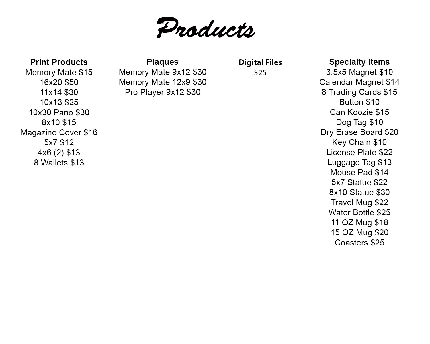 Sports Photography Pricing McKenney Photography