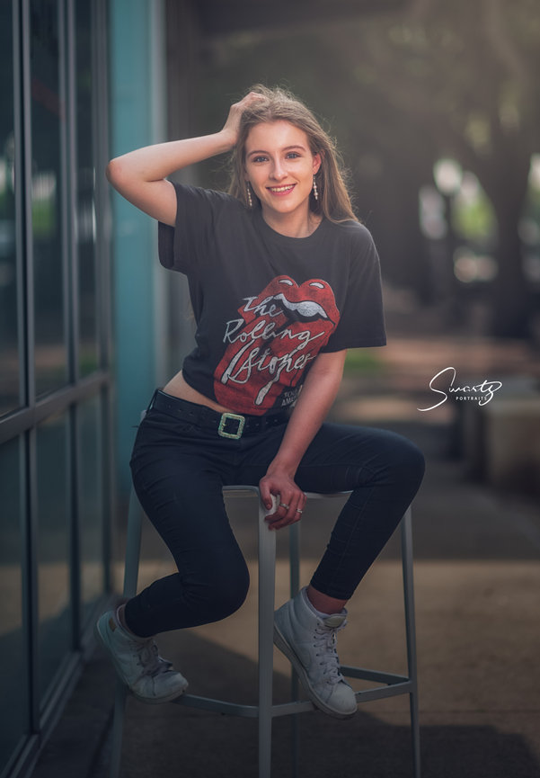 Modern urban editorial fine art senior portrait of a Cochran's Crossing The Woodlands senior by Master Photographer Ty Swartz