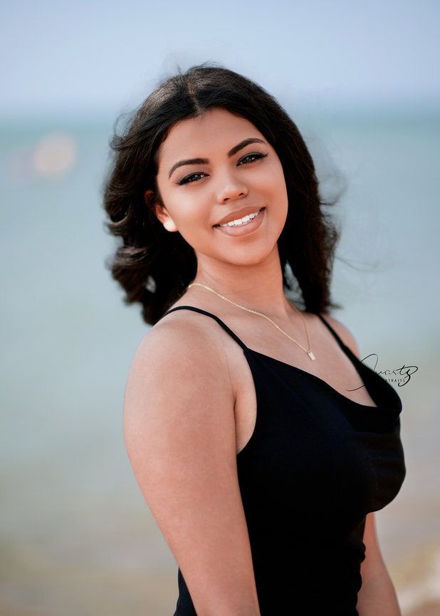 Editorial senior portrait at Old Town Spring in Houston Metro, golden hour, Master Photographer Ty Swartz of Swartz Portraits