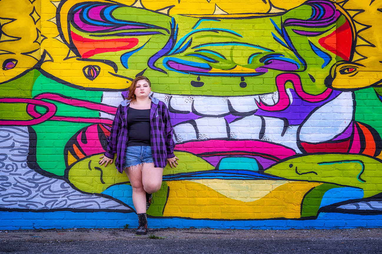 Class of 2027 senior portraits at Mercer Botanical Gardens, boutique confident look by Swartz Portraits serving Magnolia ISD