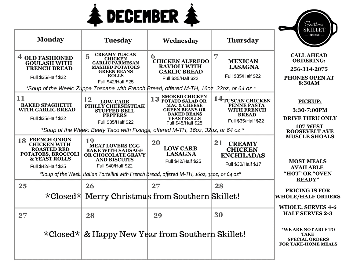 FAMILY MEALS Southern Skillet Catering