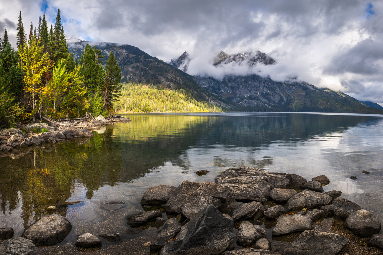 Sunrise Mountain Reflection at Jenny Lake Grand Teton National Park