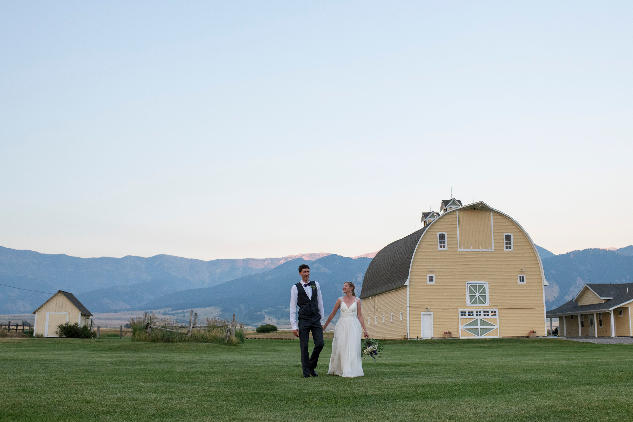 Marisa and Alan's wedding at the Big Yellow Barn in Bozeman, Montana ...