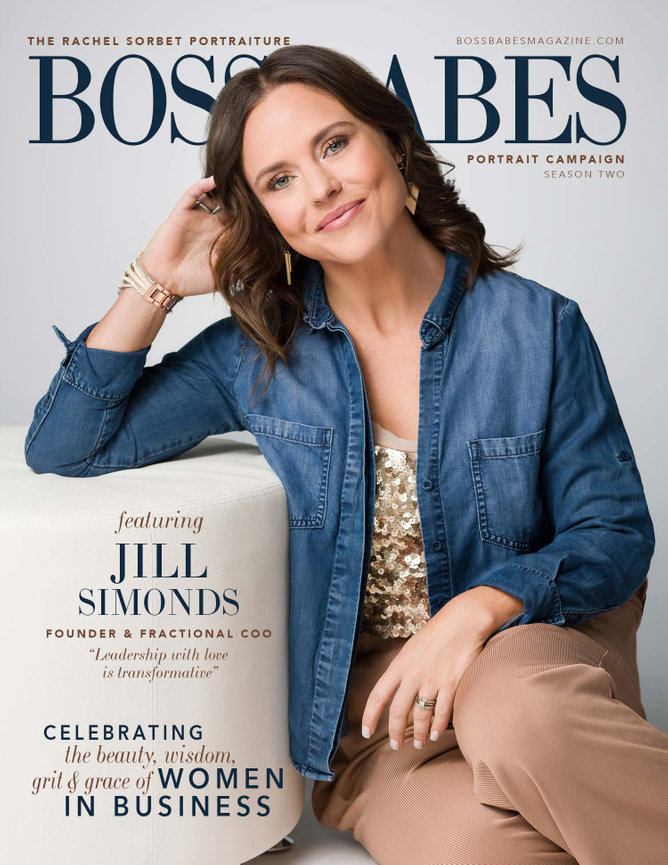 Jill Simonds on the cover of Boss Babes Magazine