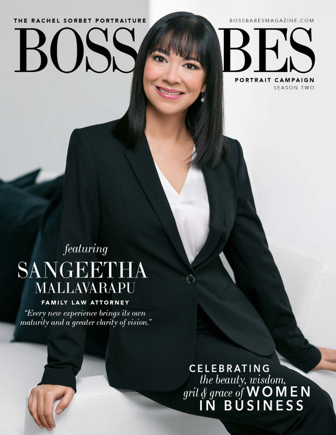 Sangeetha Mallavarapu on the cover of Boss Babes Magazine