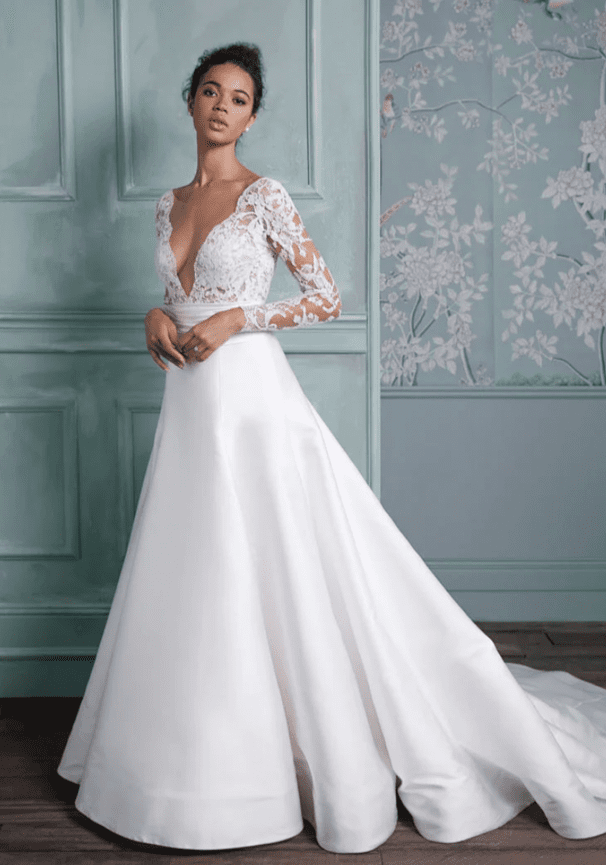 white christmas dresses Simple Modern Wedding Dress | Classic Wedding Designers main image 1