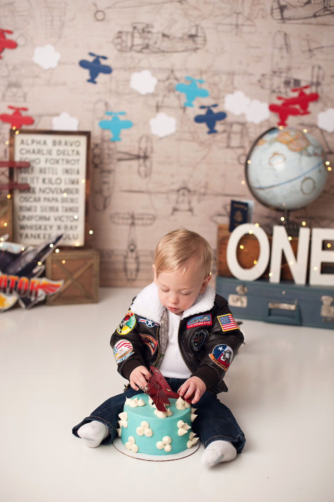 A Top Gun Cake Smash Salt Lake City Utah Cake Smash Photographer