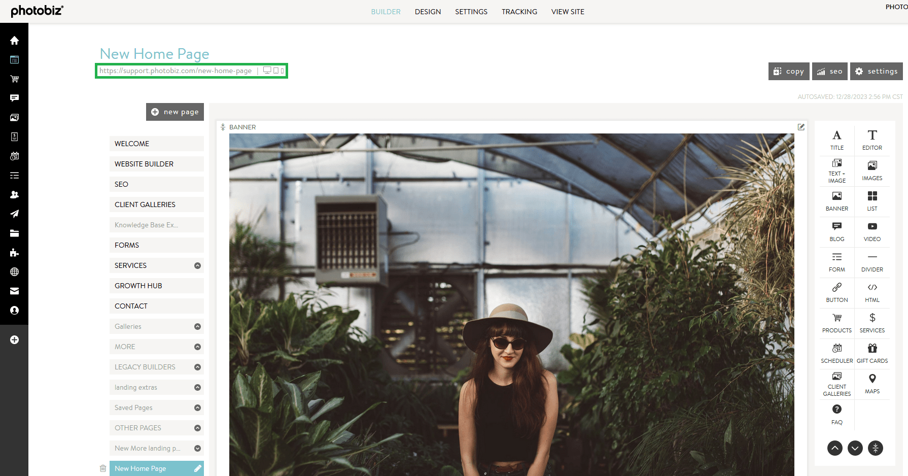 How To Create and Design Pages Using Hidden Page Status - PhotoBiz ...