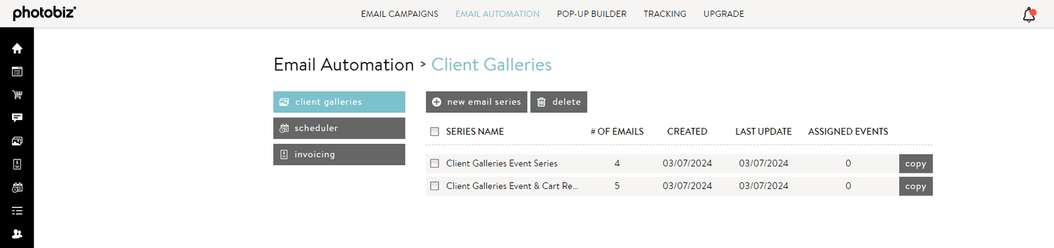 Setting Up Email Automation for Client Galleries - PhotoBiz Knowledge Base