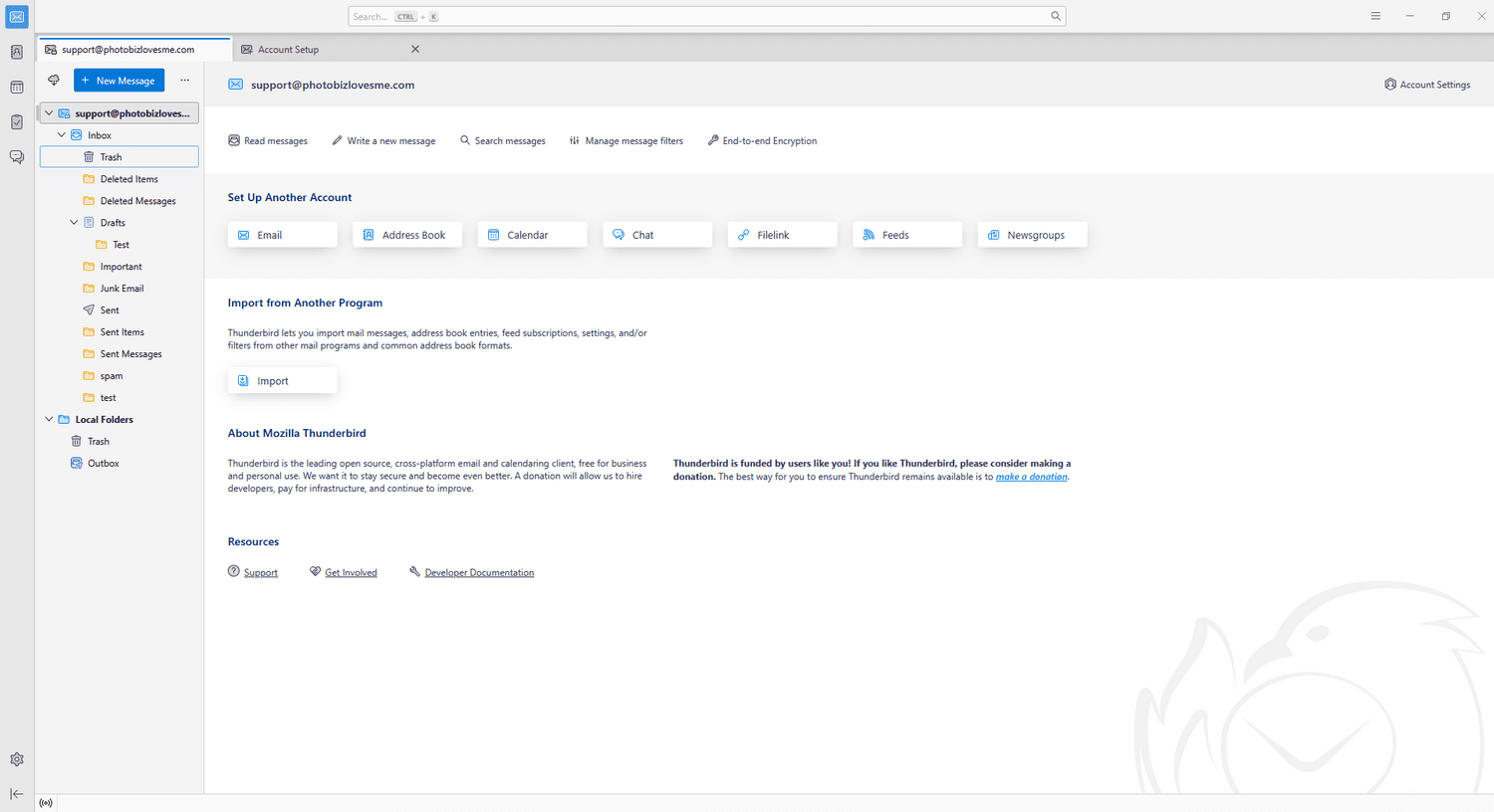 How Do I Setup Mailbox for Thunderbird - PhotoBiz Knowledge Base
