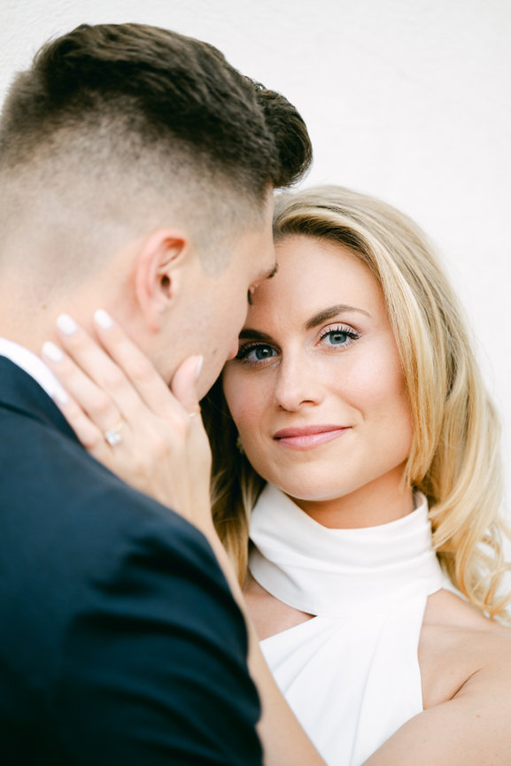 Portrait of couple at their engagement shoot in Birmingham, Alabama by Heather Durham Photography.