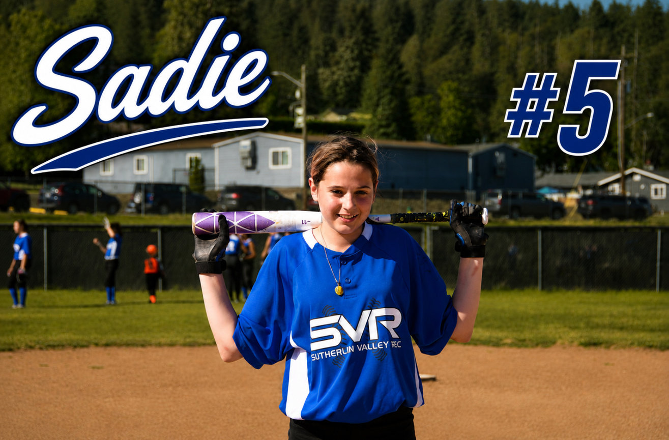 Sadie softball player portrait wearing jersey number 5
