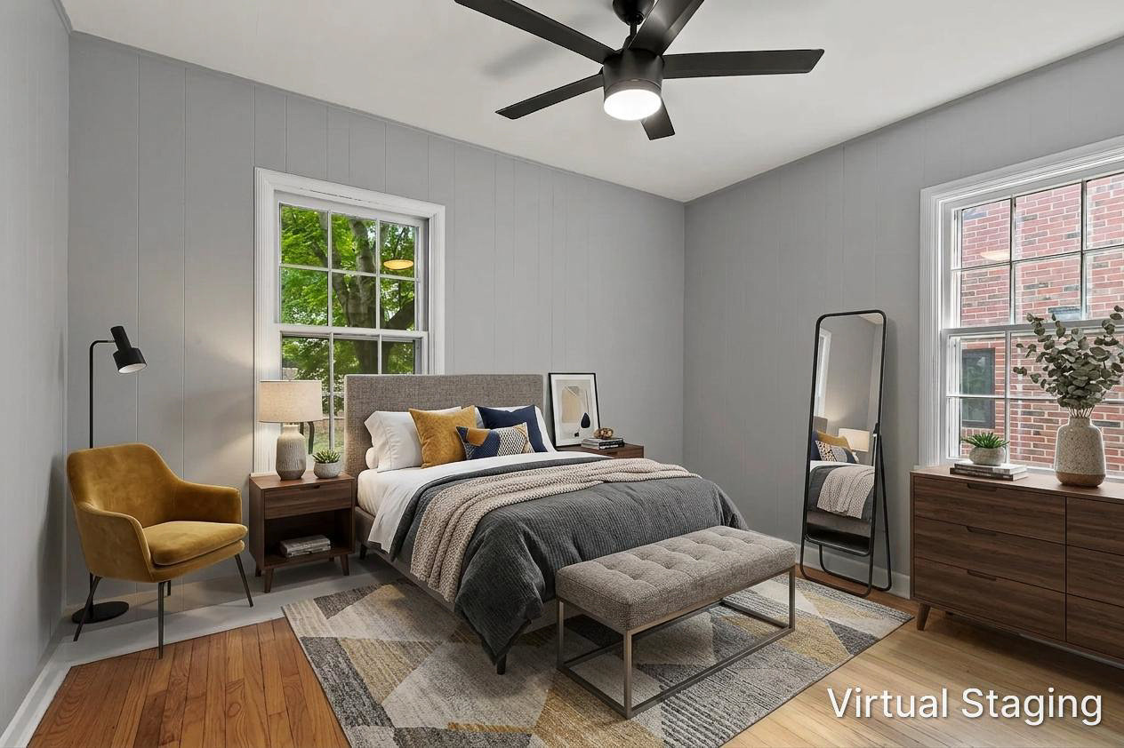 Virtual staging bed room